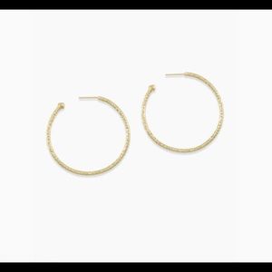 Kendra Scott Hammered Hoop Earrings - Gold